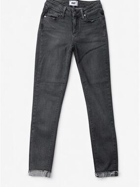 PAIGE Charcoal High-Rise Skinny Jeans